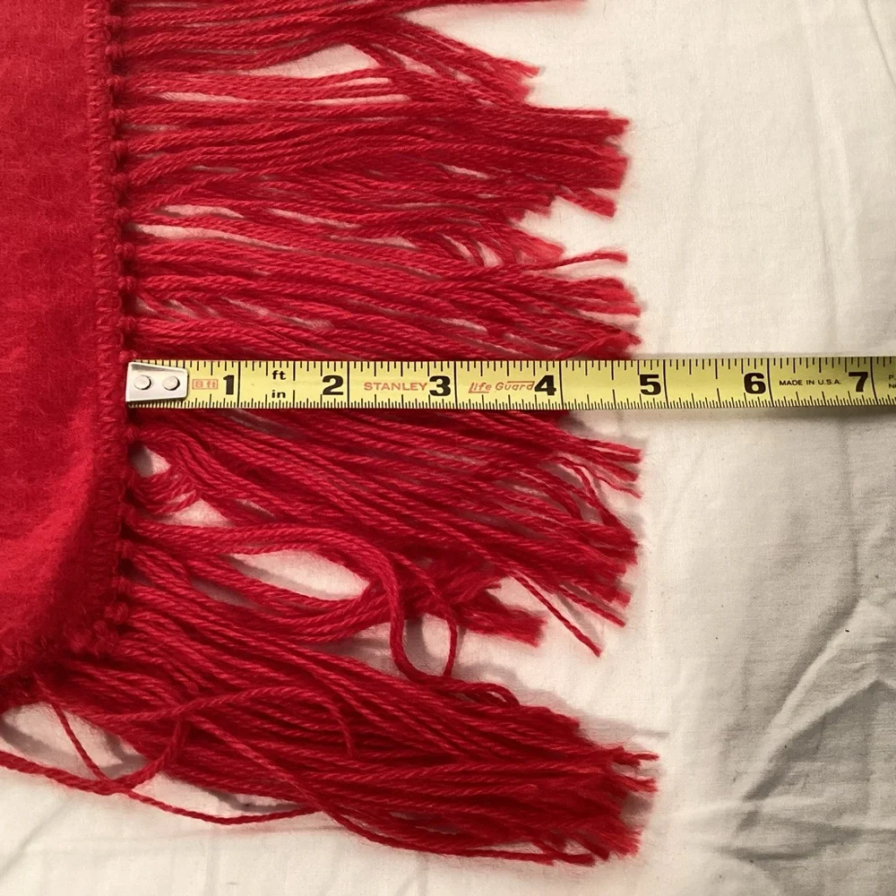 Men’s Alpaca Camargo scarf rich red color made in Peru Men’s Womens Unisex